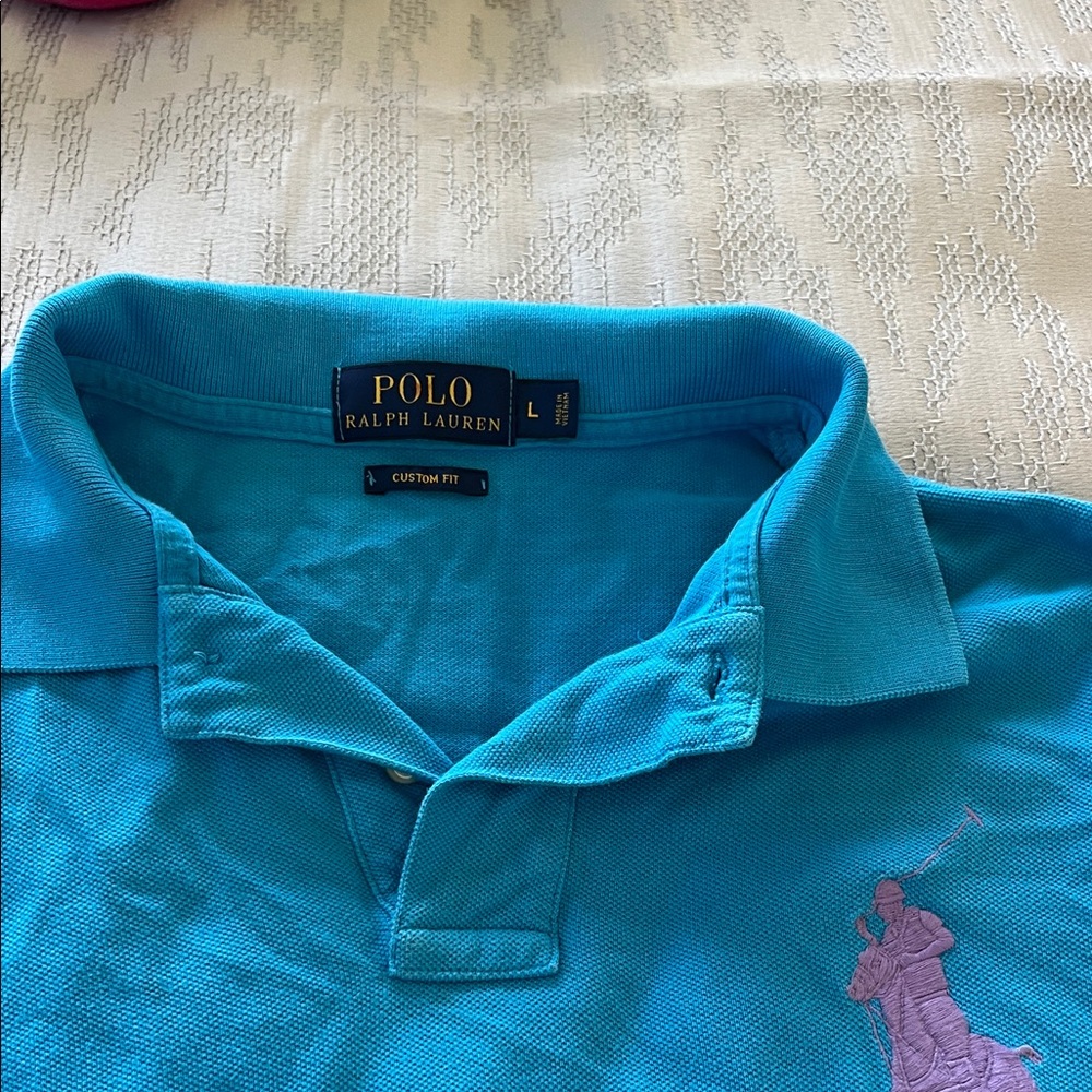 Ralph Lauren Turquoise Polo Shirt - Picture 7 of 9